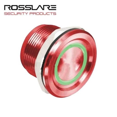 Rosslare PIEZOELECTRIC SWITCH W/LED RING, PUSH BUTTON-RED ROS-PX-34R